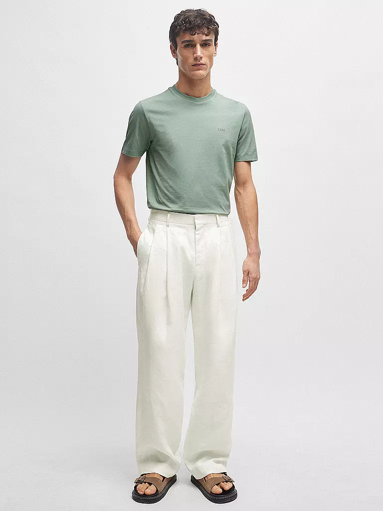 BOSS T-Shirt Regular Fit THOMPSON 01 hellgrün