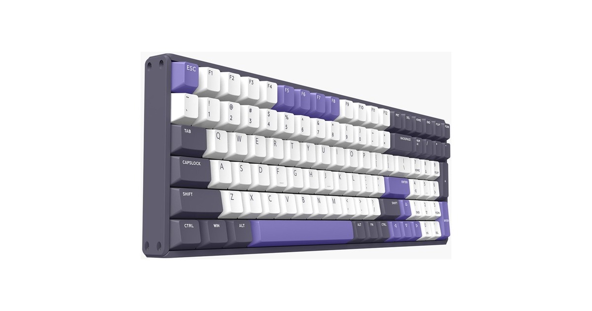 IqunixF97 Lavandin Wireless Mechanical Keyboard, gaming toetsenbord  (Lavendel, US lay-out, IQUNIX Moonstone, RGB leds, 96%, Hot-swappable, PBT, 2.4GHz | Bluetooth 5.1 | USB-C)