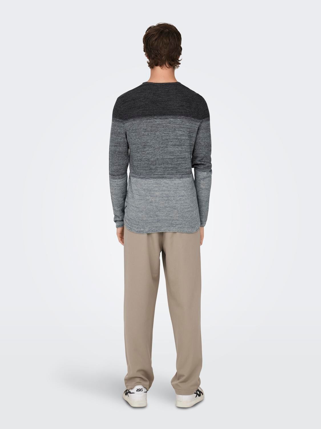 ONSPANTER Pullover Medium Grey Melange