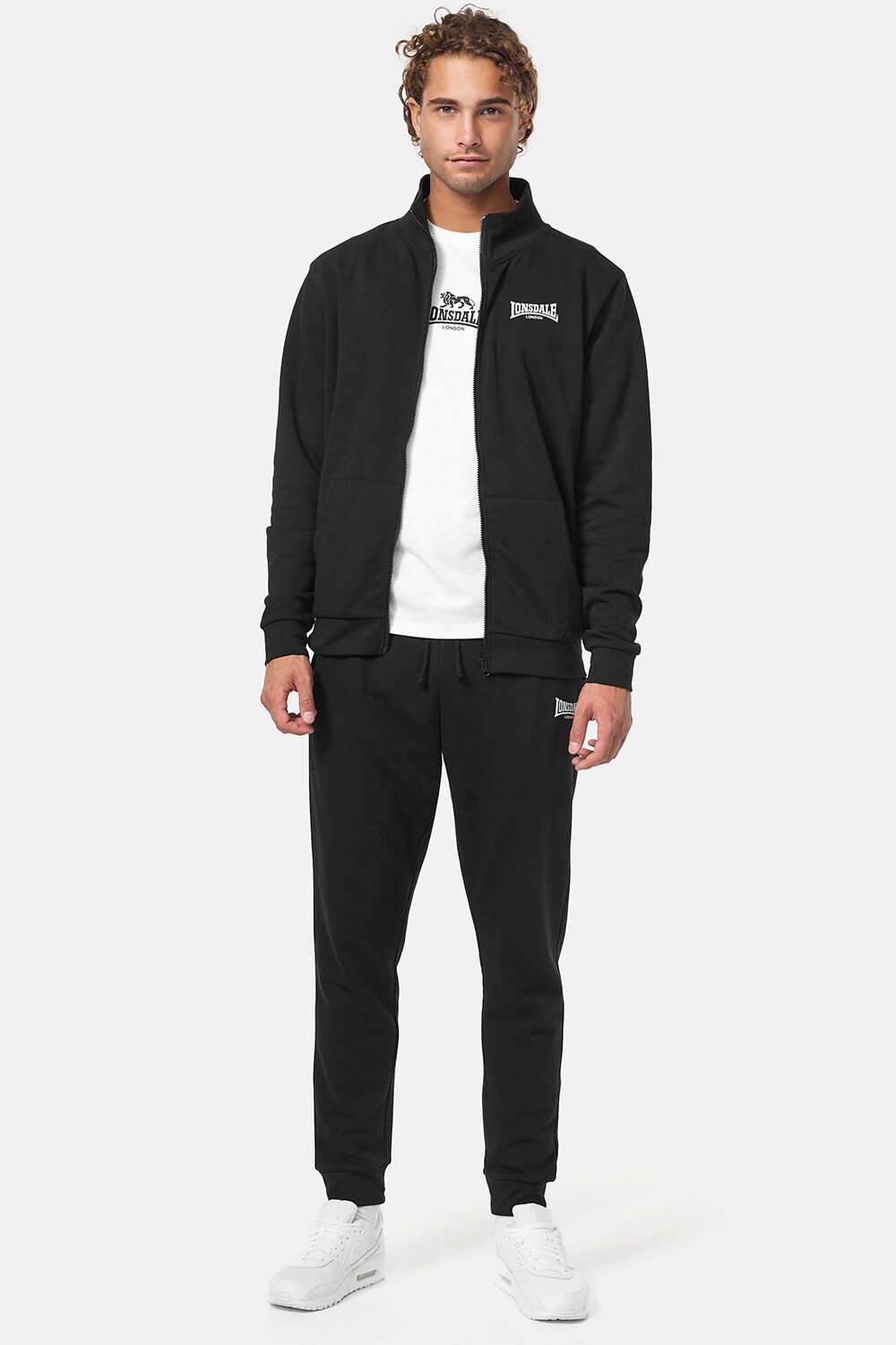 Lonsdale Herren Sweatjacke mit Reißverschluss normale Passform NAIRN