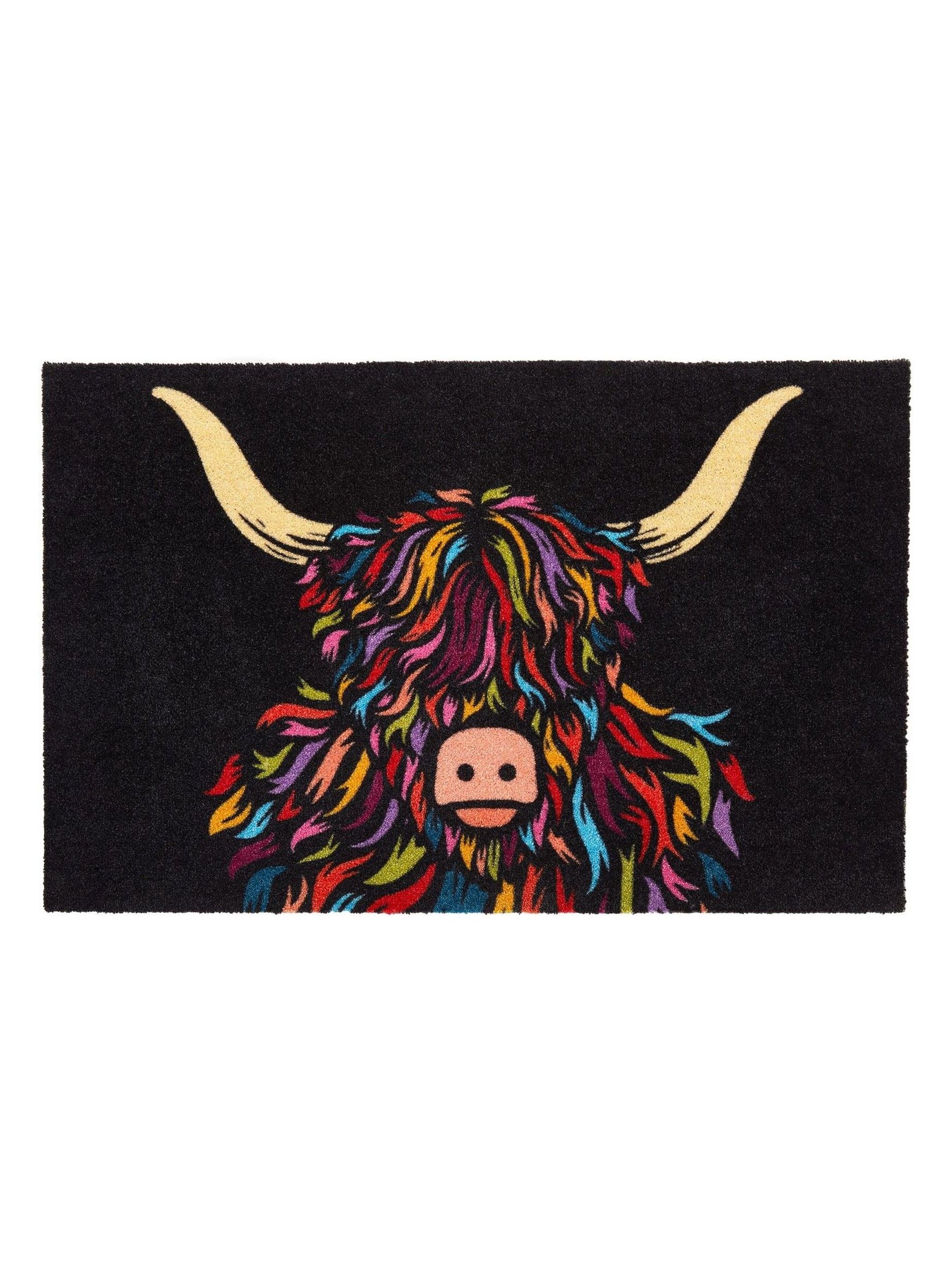 Artsy Mats Highland Cow Indoor Washable Doormat
