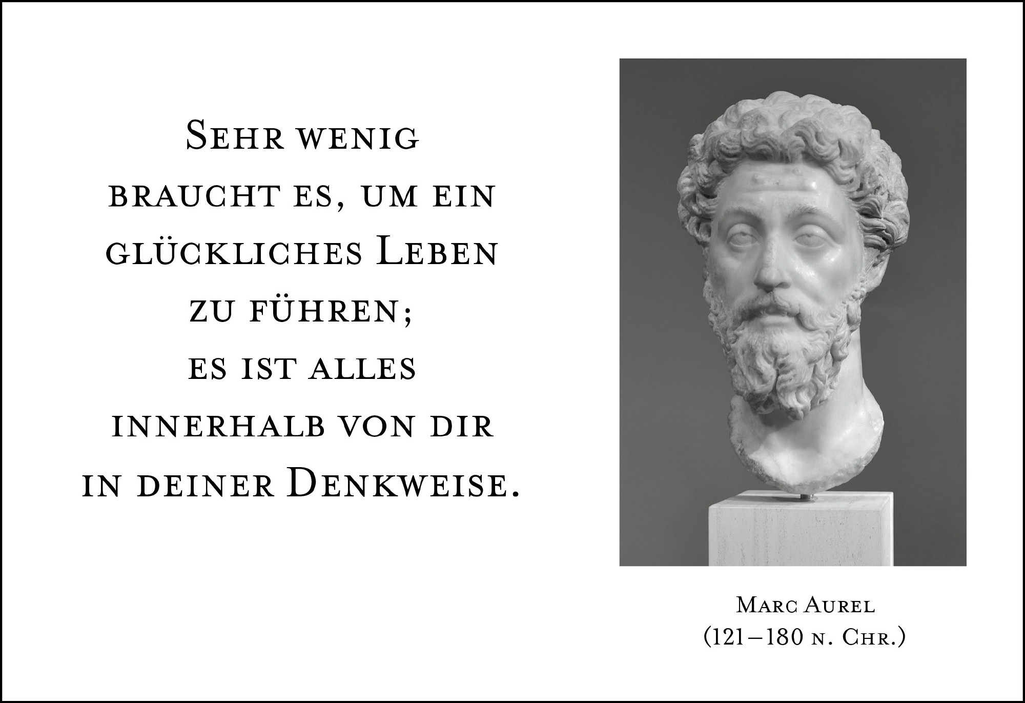 Postkarte 'Sehr wenig braucht es, um ein glückliches...' günstig bestellen