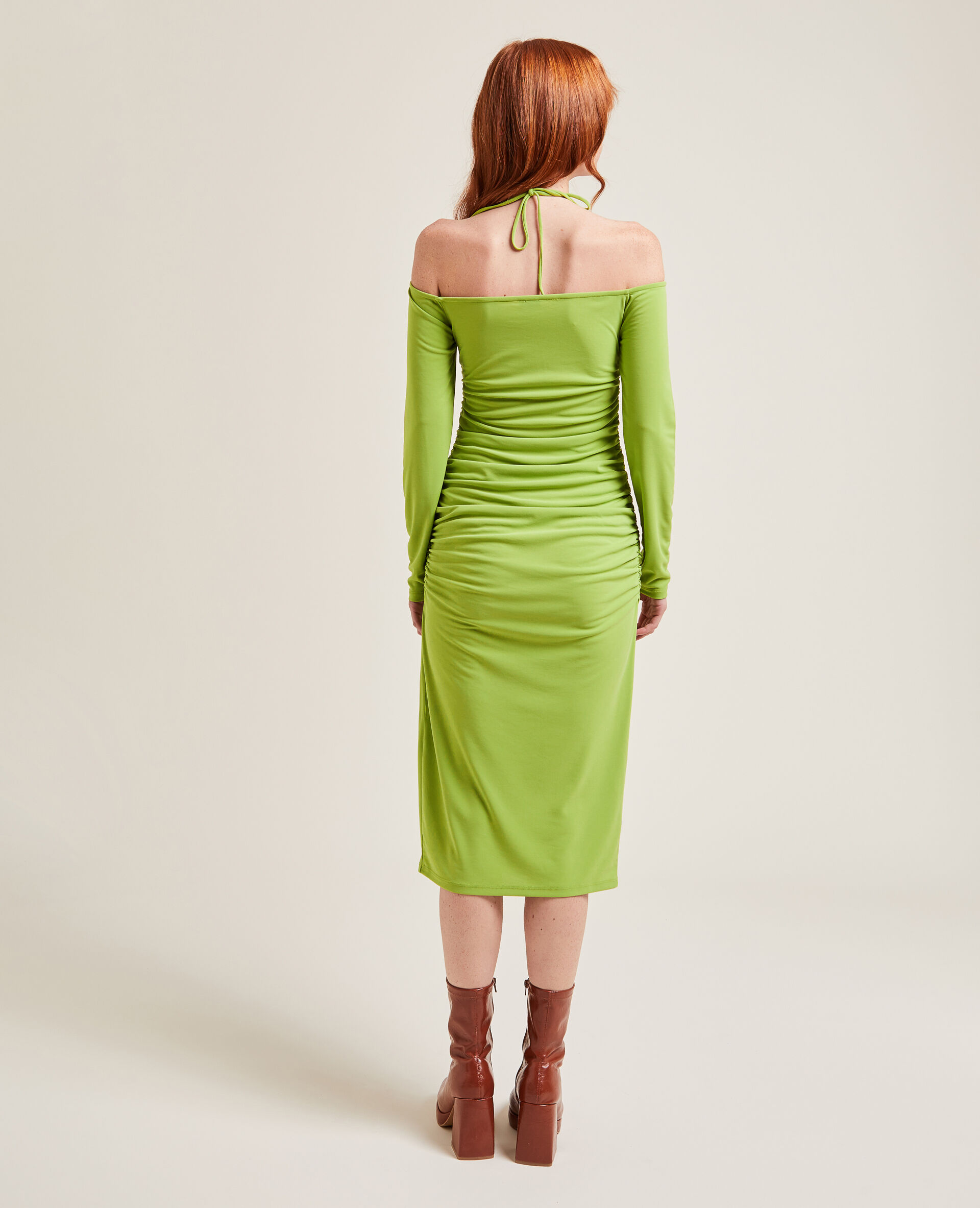 Robe longue tour de cou - Vert olive