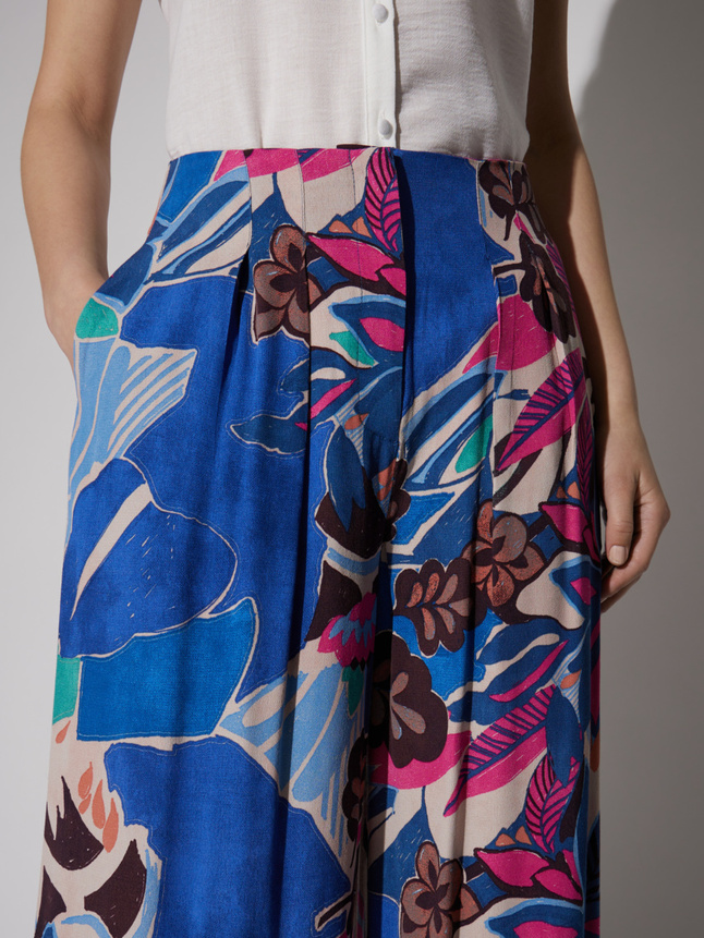 Pantalon fluide taille haute