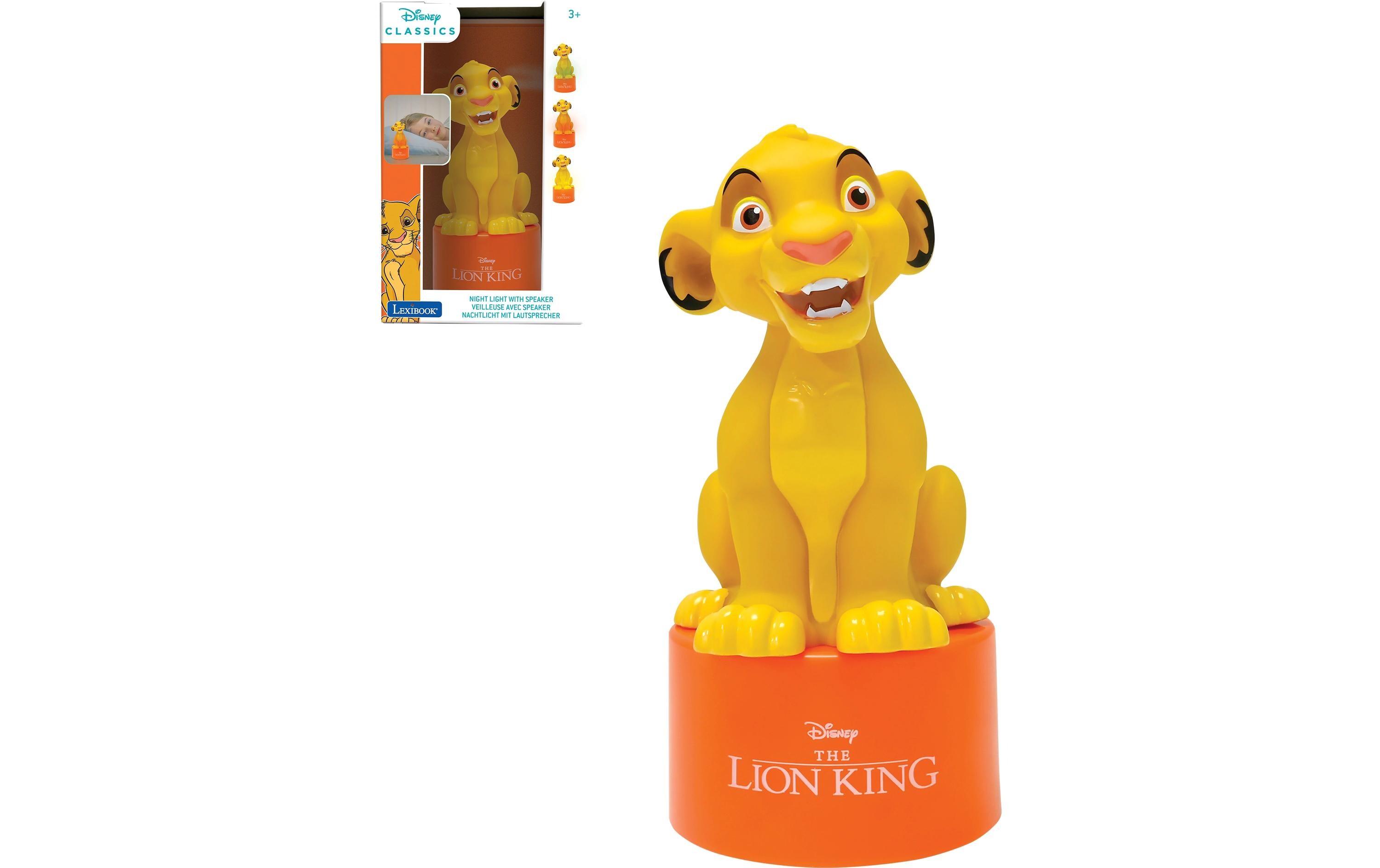 Der König der Löwen Nachtlicht-Lautsprecher Gelb/OrangeAngenehmes Nachtlicht mit 3D Figur