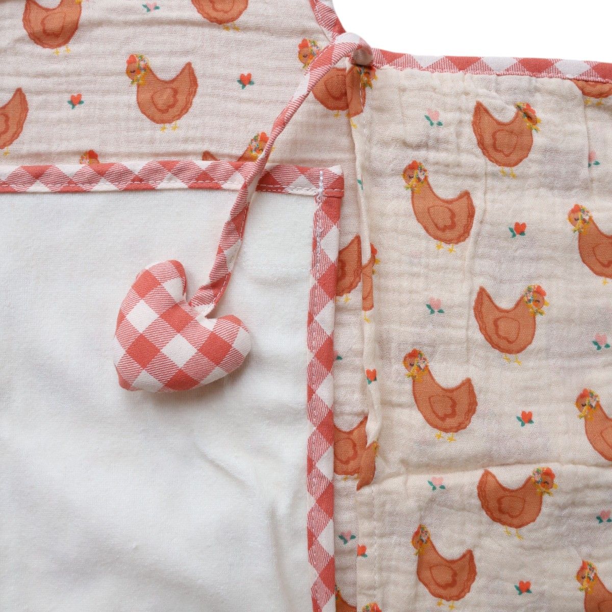 Tapis à langer vichy - La petite poule rousse Jolie saison