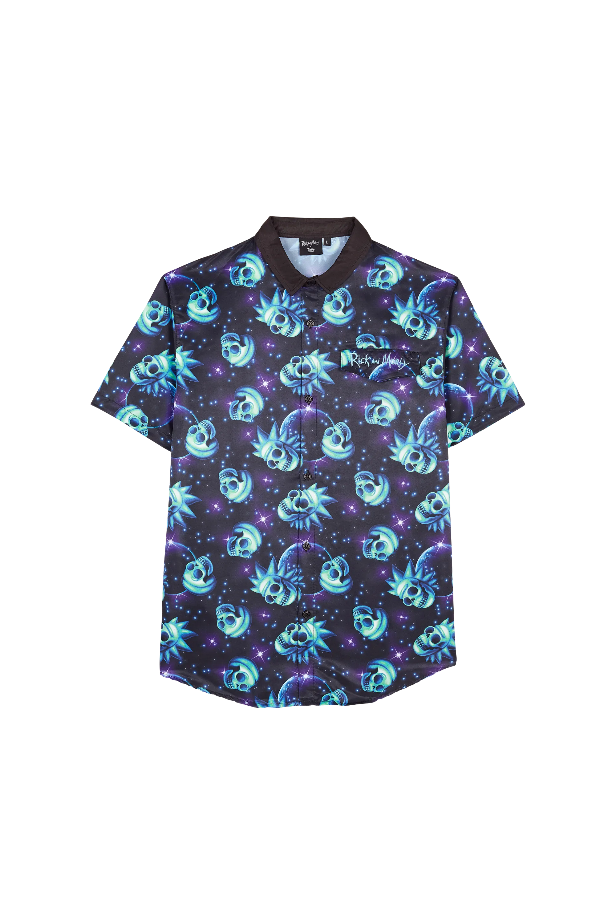 TEALER Chemise SPACE SKULL Noir