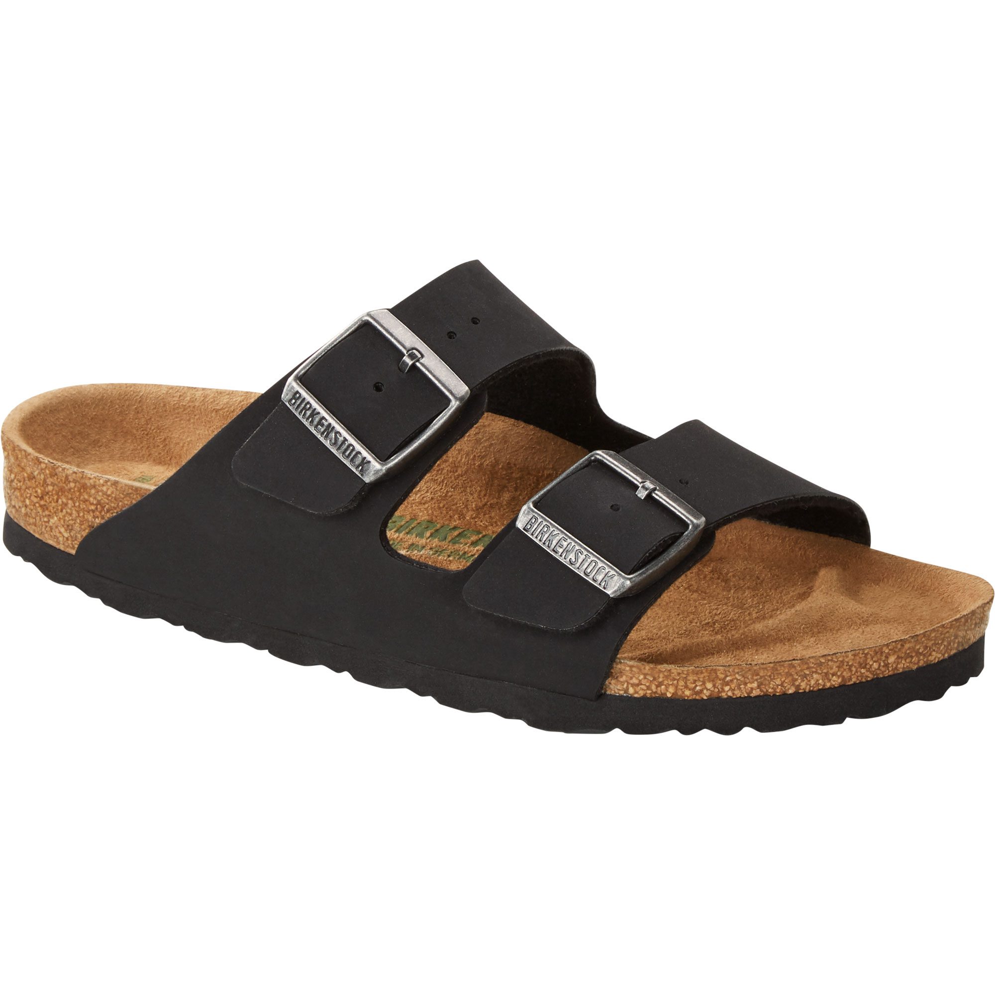 Birkenstock Arizona Vegan Birko-Flor® Nubuck Sandalen schwarz