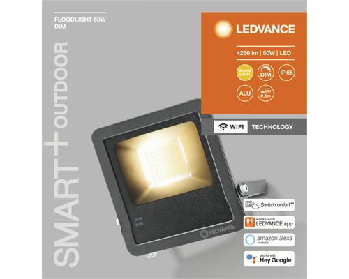 Ledvance LED Floodlight IP65 50W 4250 lm 3000K Smart+ WiFi Flood 50W grijs