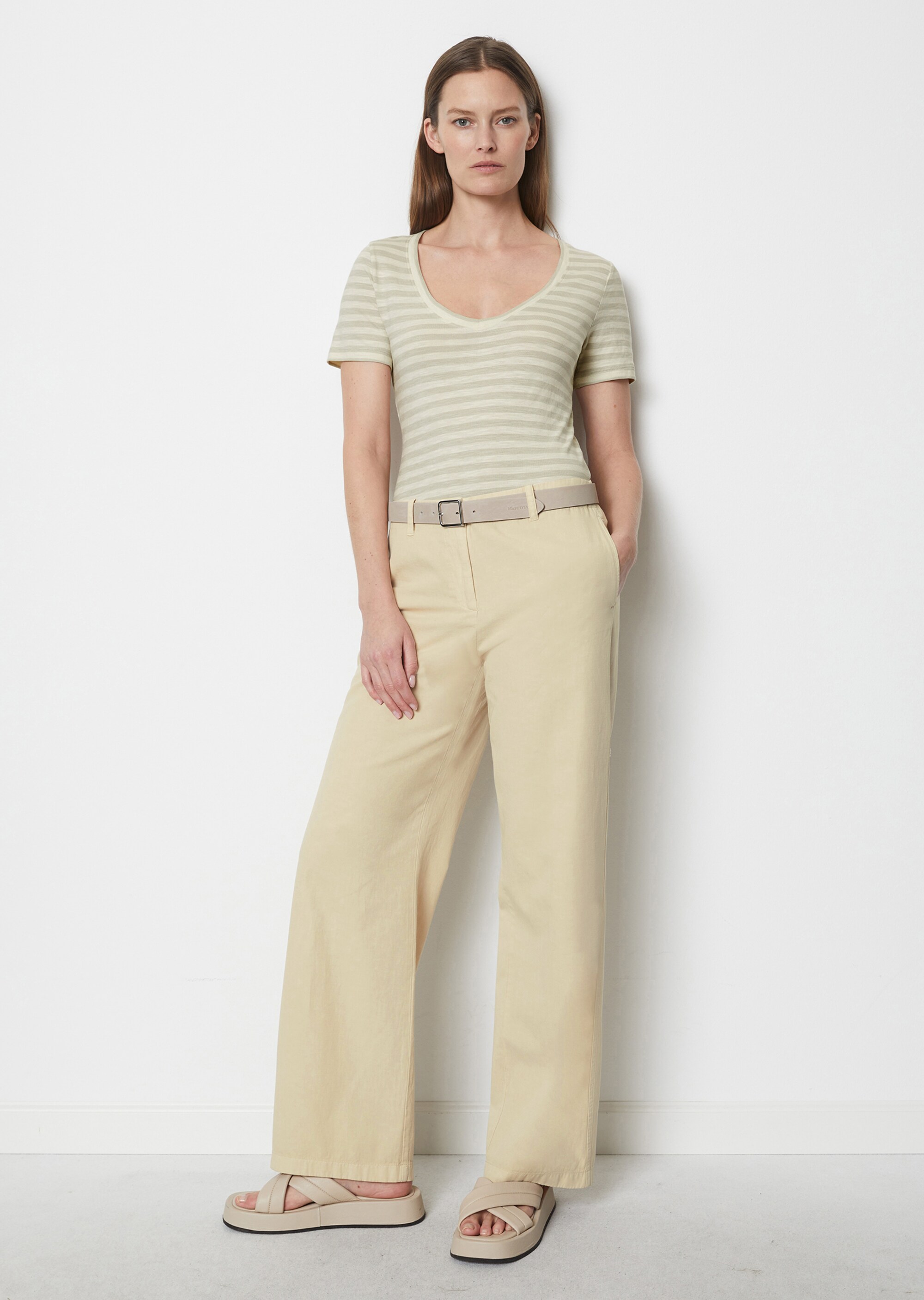 Ringel-T-Shirt regular aus Organic Cotton Slub Jersey