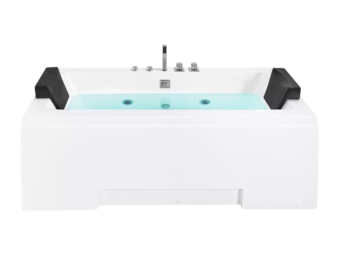 Baignoire balnéo blanche 170 x 75 cm avec LED GALLEY