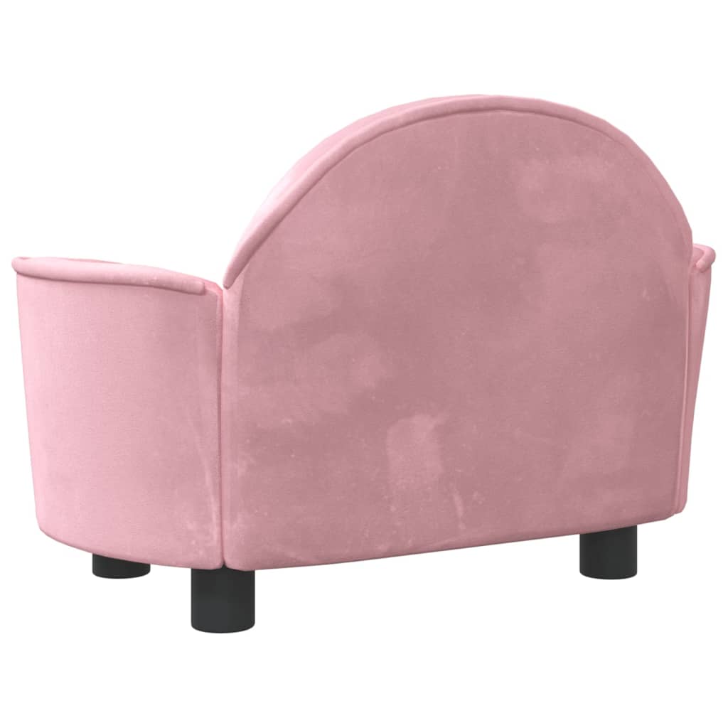 Cama para cães vidaXL em veludo rosa, 66x40x45 cm