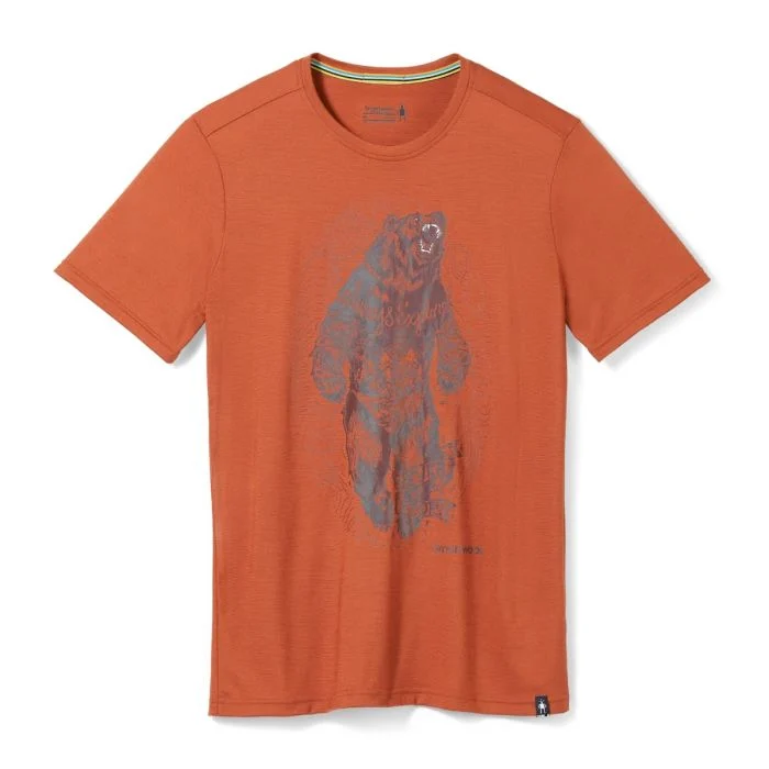 Smartwool Herre T-shirts Always Explore Short Sleeve Graphic Tee Slim Fit Orange