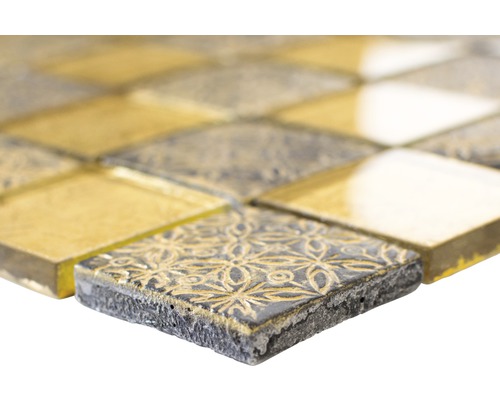 Glasmozaïek XCM 8OP7 30x30 cm goud