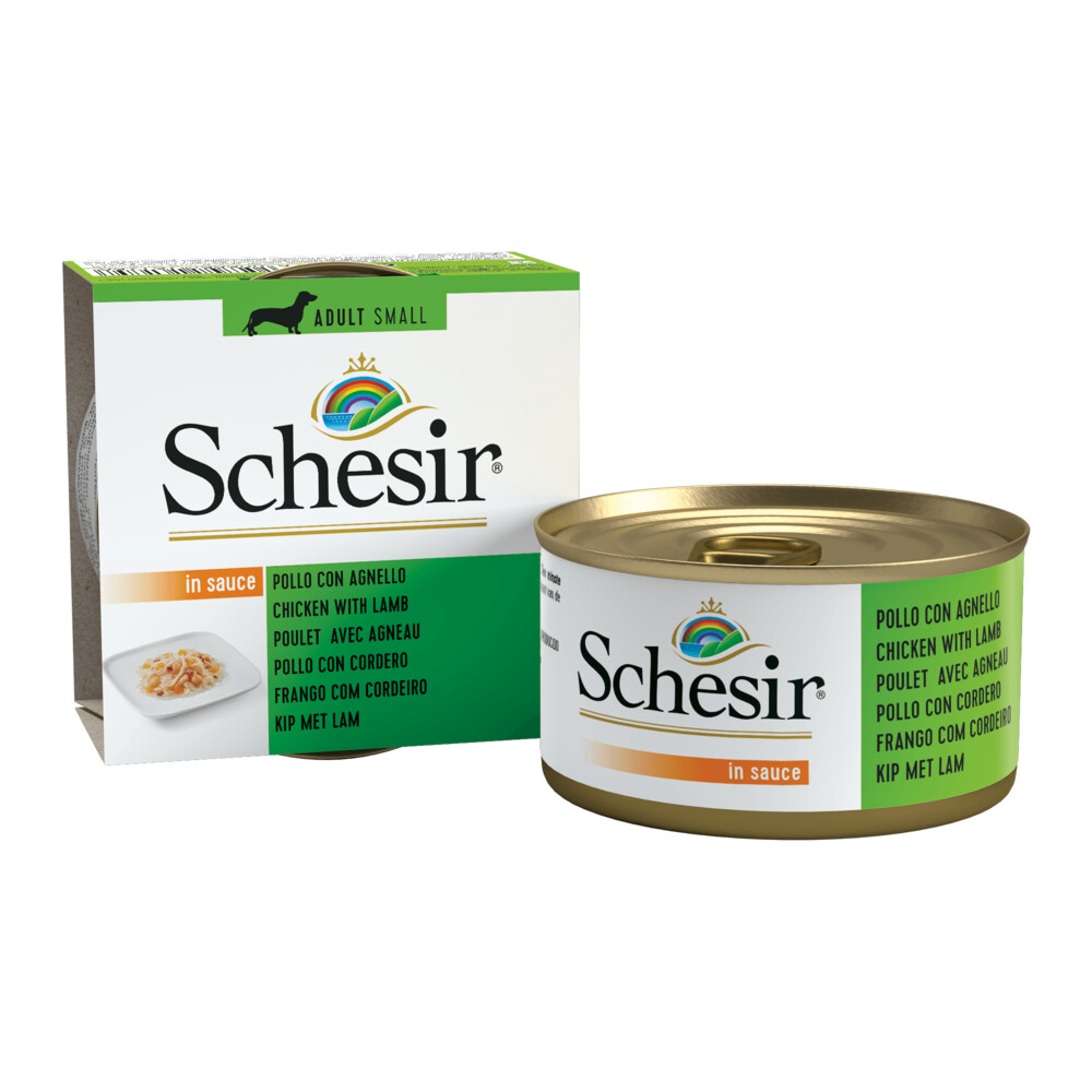14x Schesir Hondenvoer Kip Lam in Saus85 gr