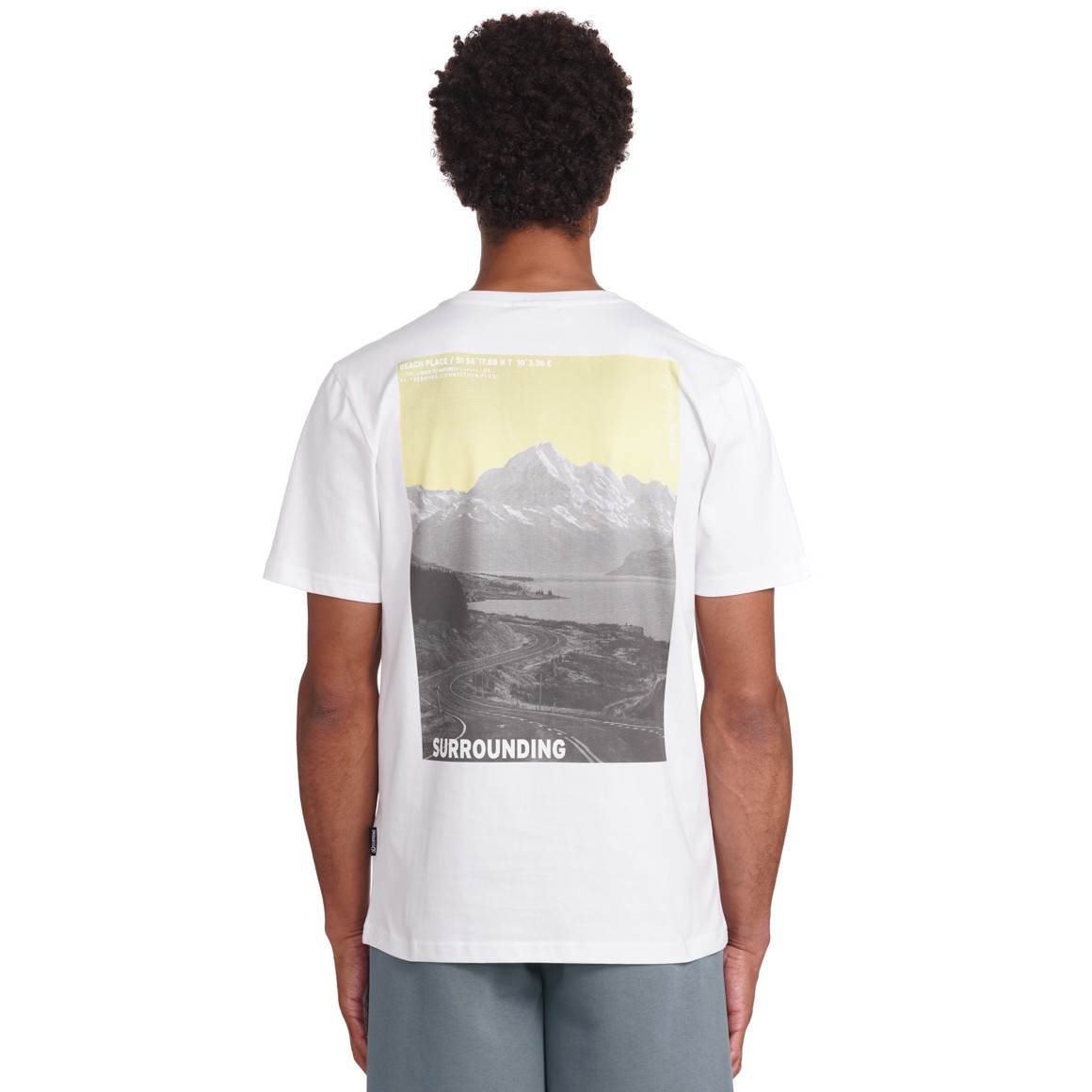 VanVaan Denim Herren T-Shirt mit Rücken-Print weiss