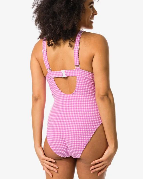 maillot de bain femme fermeture dans le dos corail