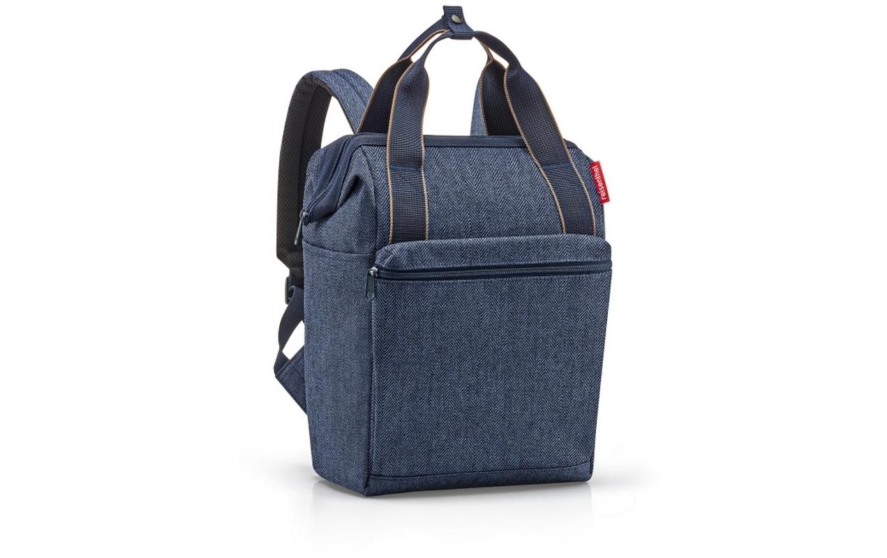 Rucksack Allrounder R Herringbone Dark BlueKombination aus Rucksack und Tragetasche