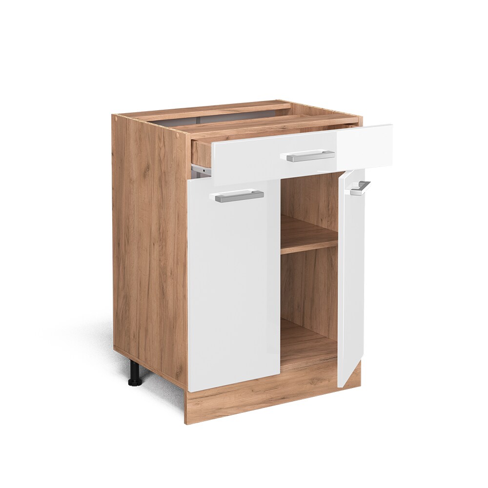 Vicco Schubunterschrank Küchenschrank Küchenzeile R-Line 60 cm Goldkraft Weiß