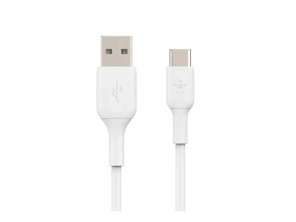 Belkin BoostCharge - USB-kabel - 24 pin USB-C (han) til USB (han) - 1 m - hvid