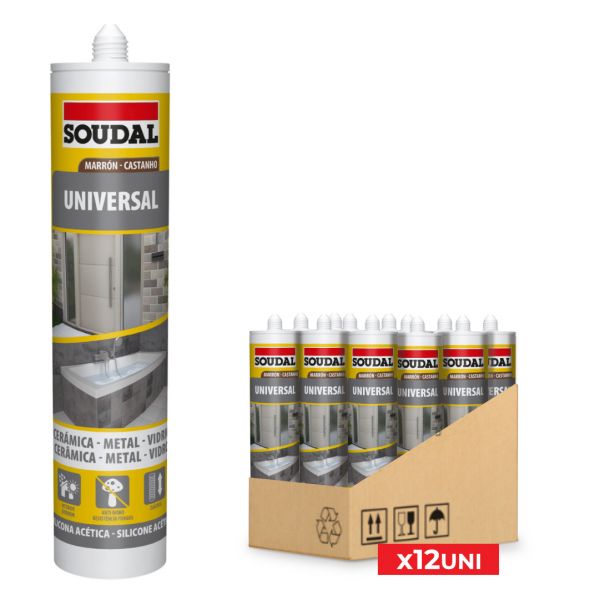 Soudal Silicone Universal Castanho 12x280ml
