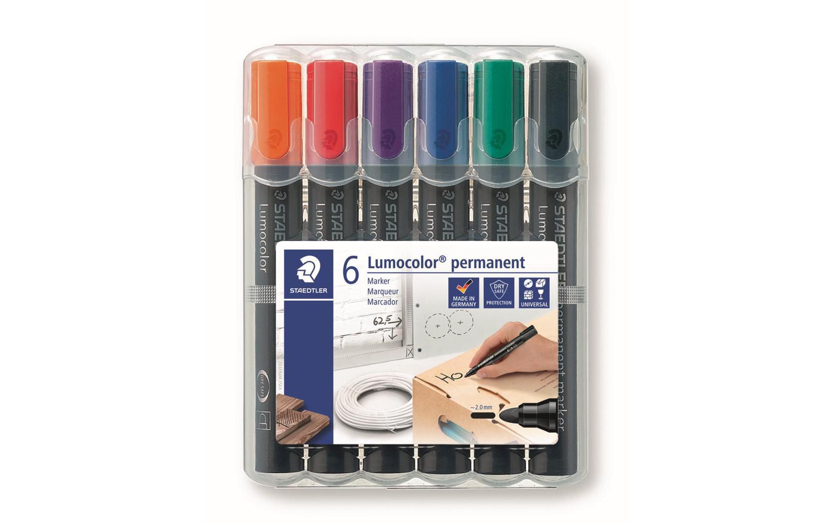 Permanent-Marker Lumocolor 352 6er-Set, permanentMarker-Set für Whiteboards