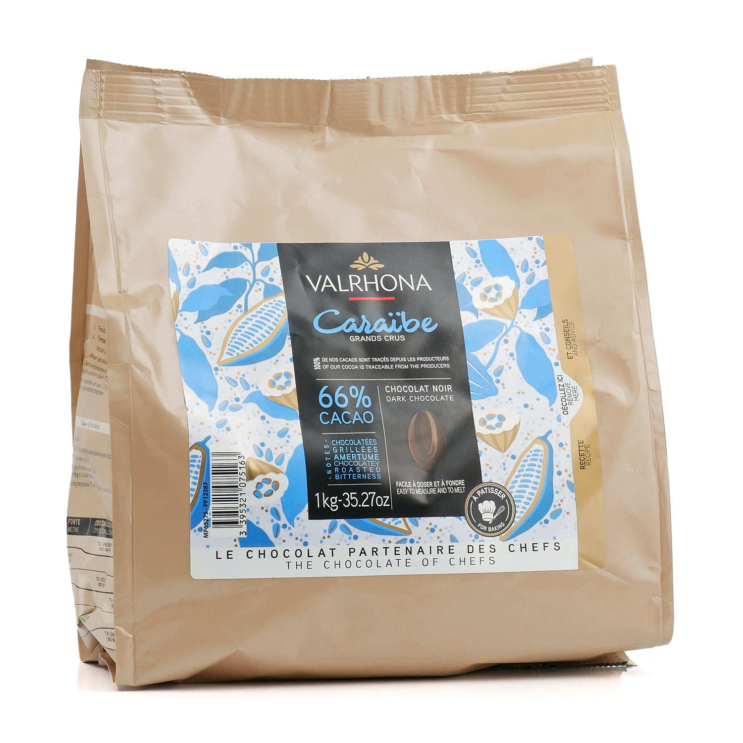 Chocolat de couverture Valrhona fèves 