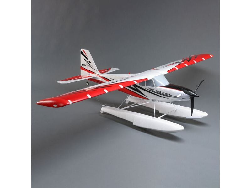 E-flite Motorflugzeug Turbo Timber Evo 1550 mm BNF Basic STOL Flugmodell mit Busch Fahrwerk und Schwimmer Satz