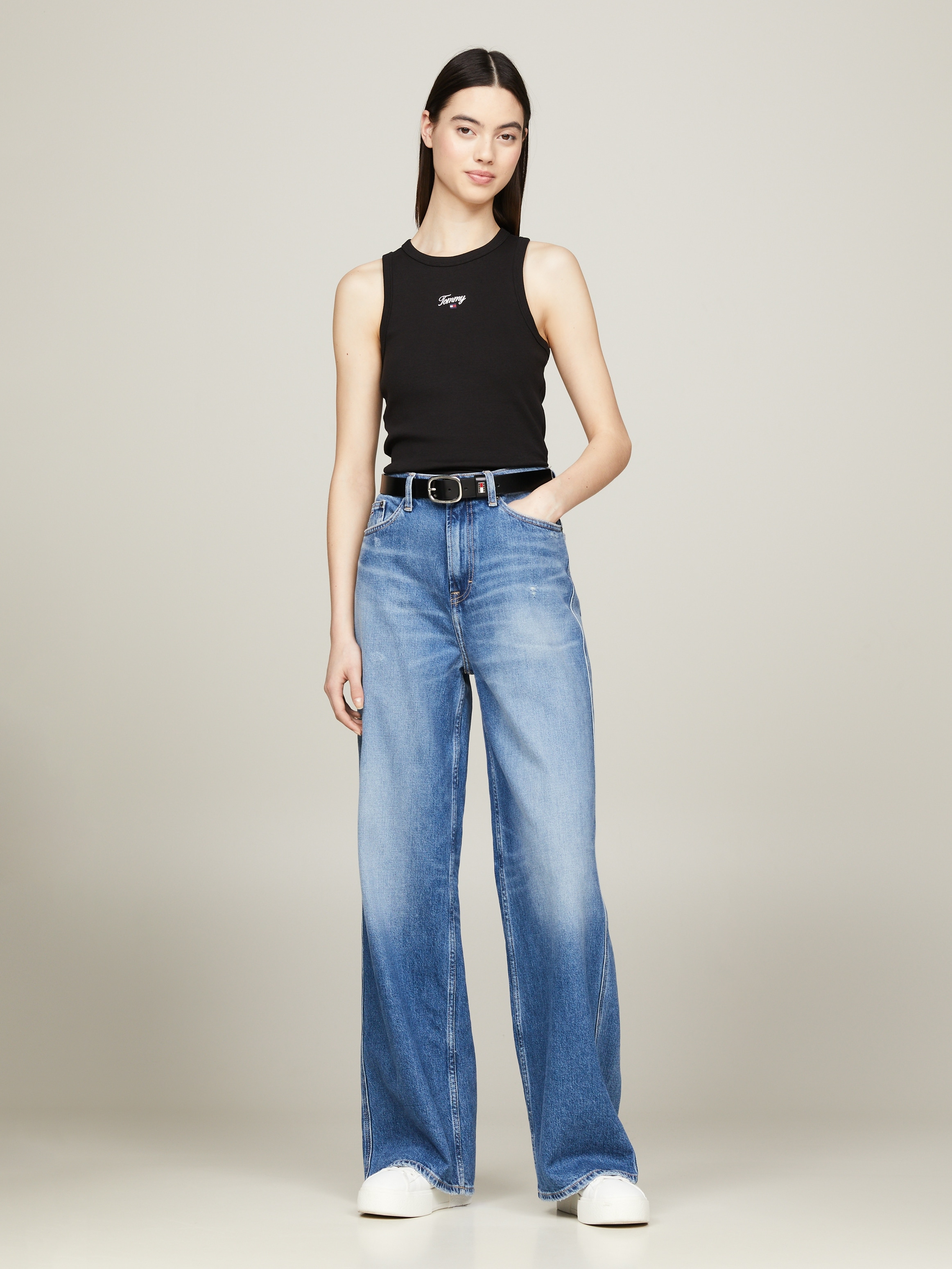 Tommy Jeans Curve Tanktop »TJW SLIM SCRIPT TANK EXT«, Grosse Grössen