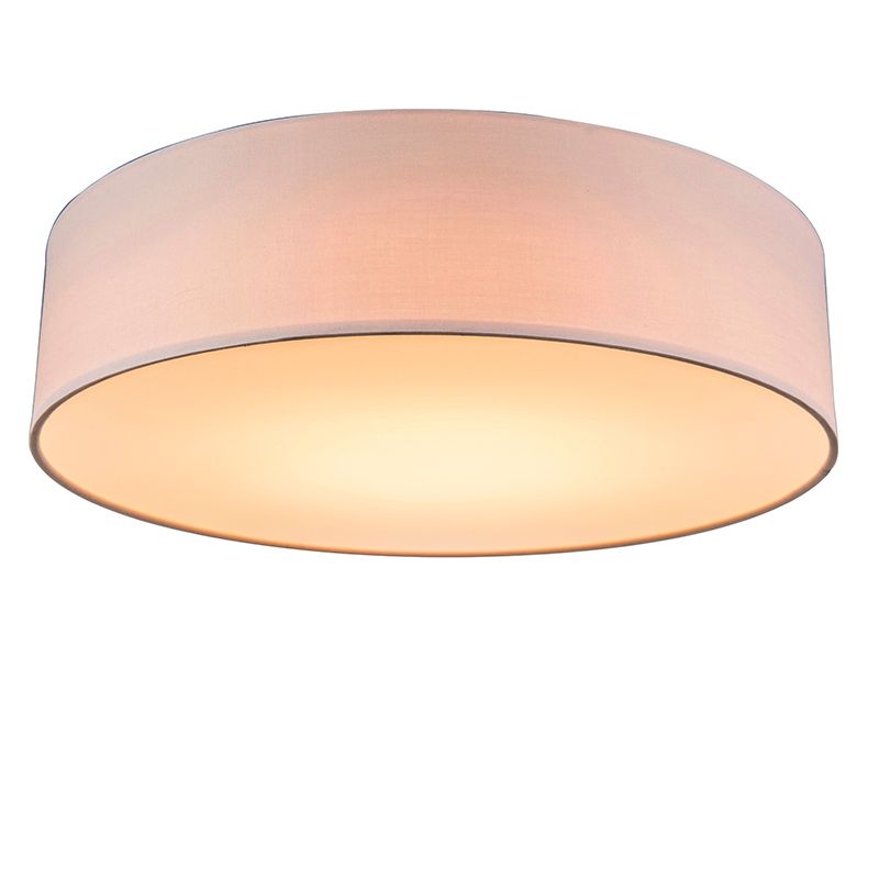 Plafondlamp roze 40 cm incl. LED - Drum LED