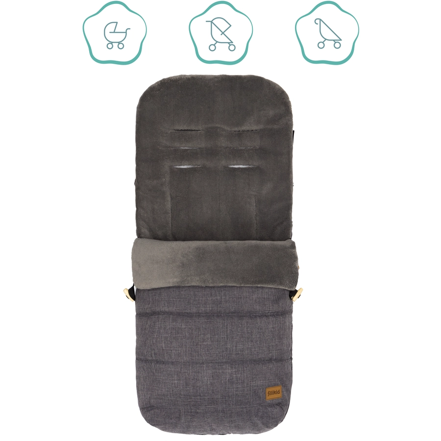 fillikid Winterfußsack Lanin Grau Melange