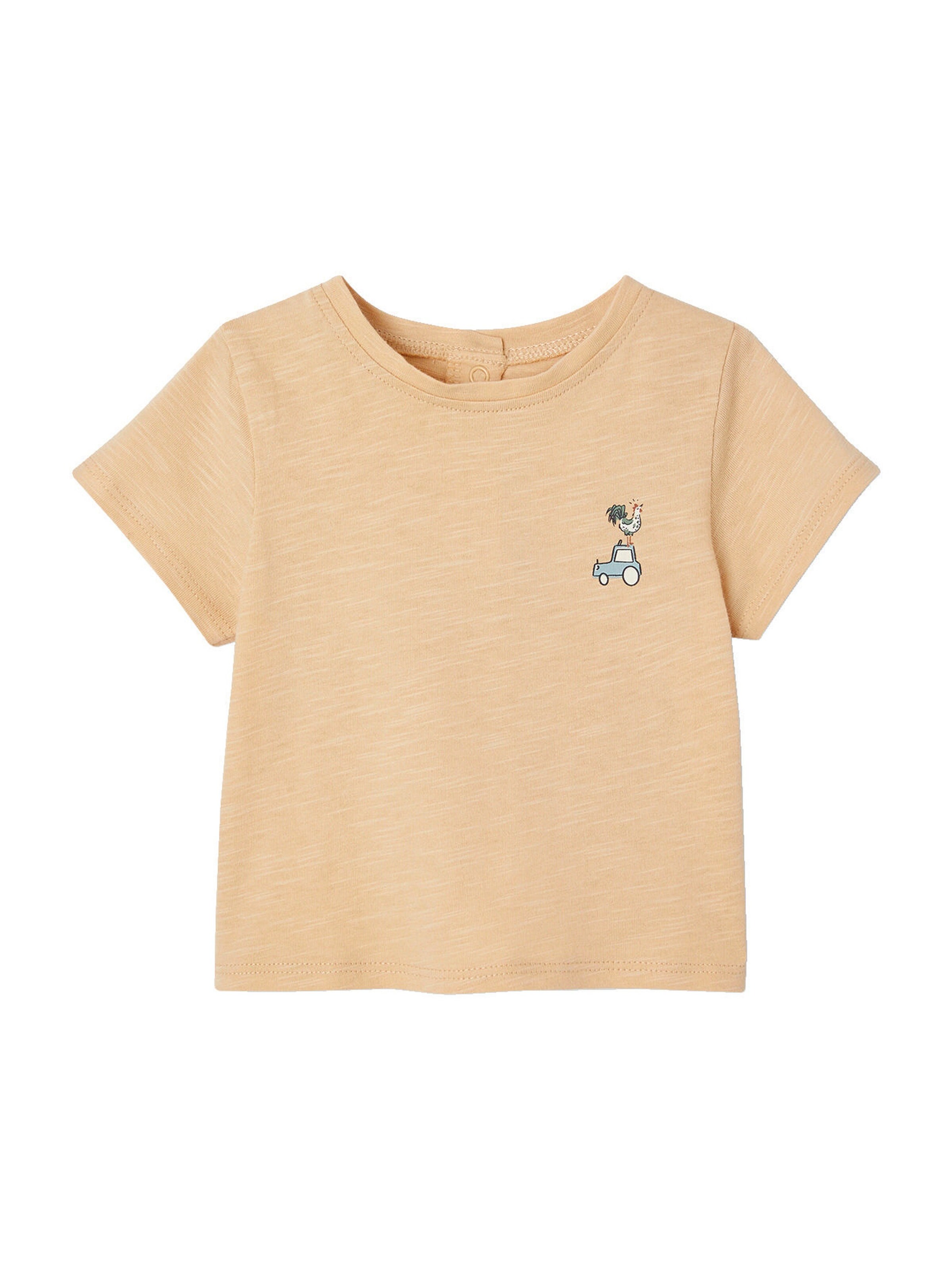 Vertbaudet 2er-Pack Baby T-Shirts aus Bio-Baumwolle beige