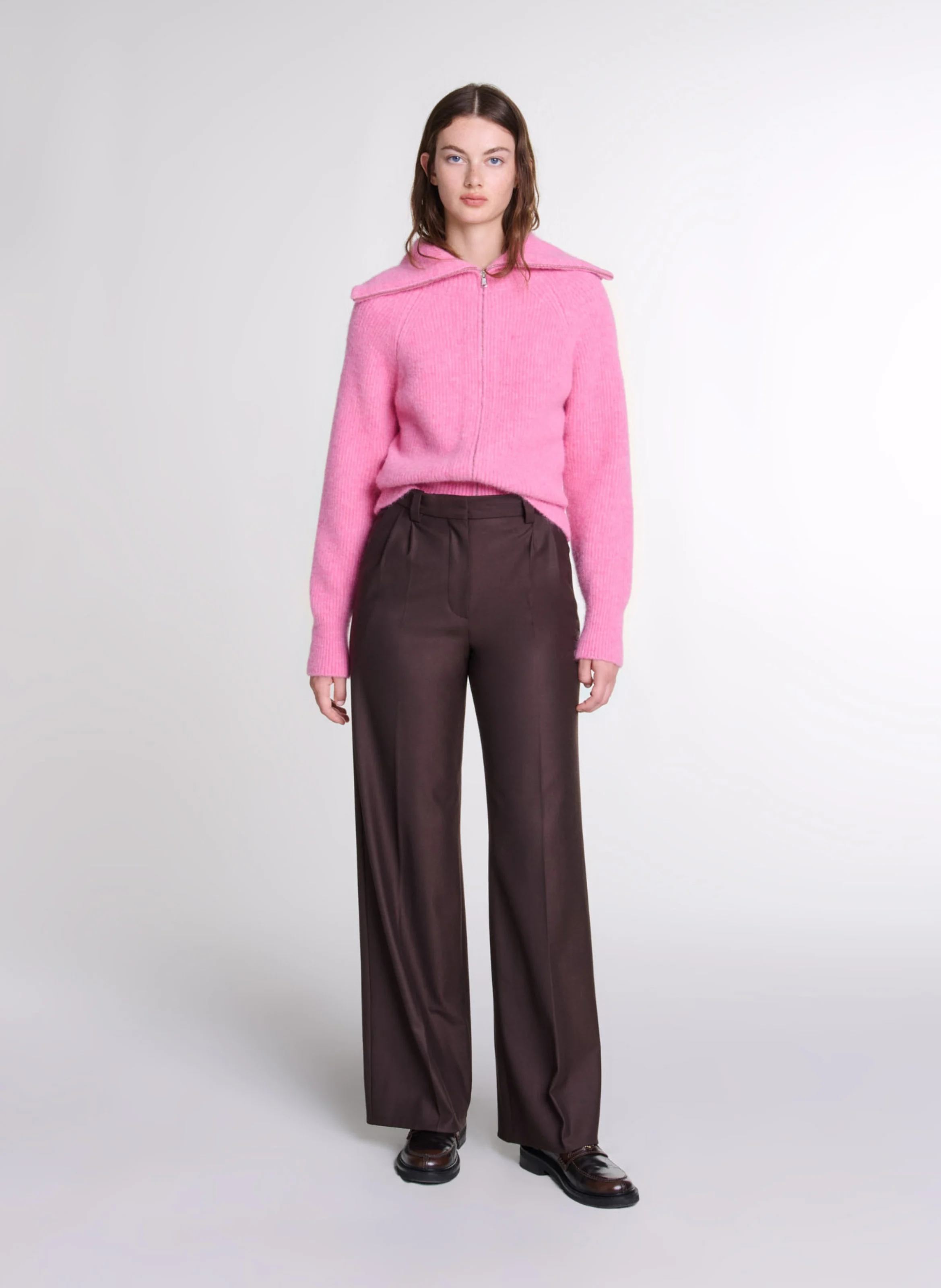 Pantalon à pinces | Marron