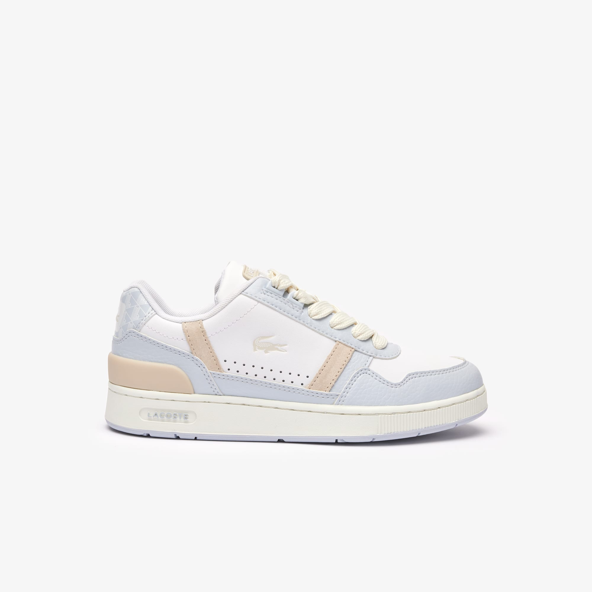 Sneakers T-Clip femme en cuir avec monogramme Sneakers - Blanc - Lacoste - Femme