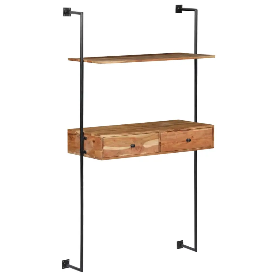 vidaXL - Wandbureau - Bruin - Hout