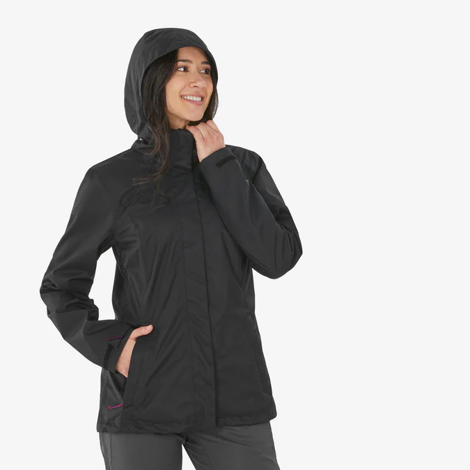 Decathlon Quechua - Jaqueta impermeável feminina Quechua para caminhadas em montanha MH100