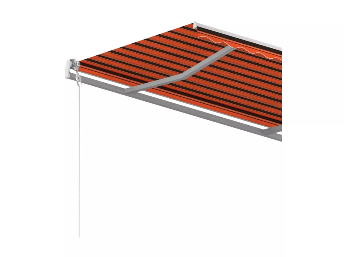 Auventanuel rétractable avec poteaux 4,5x3,5 Orangearron