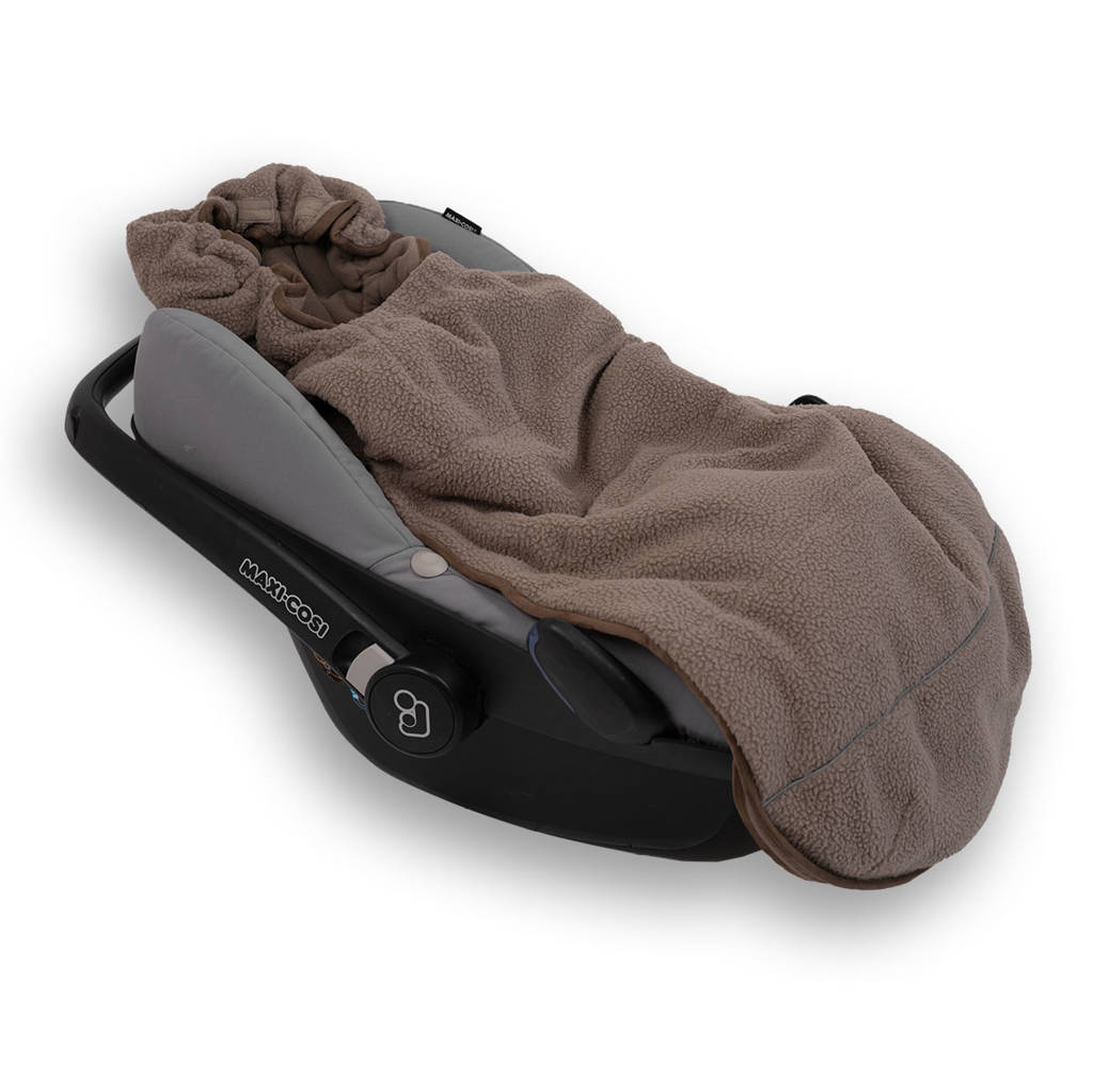 autostoel voetenzak teddy fleece bruin