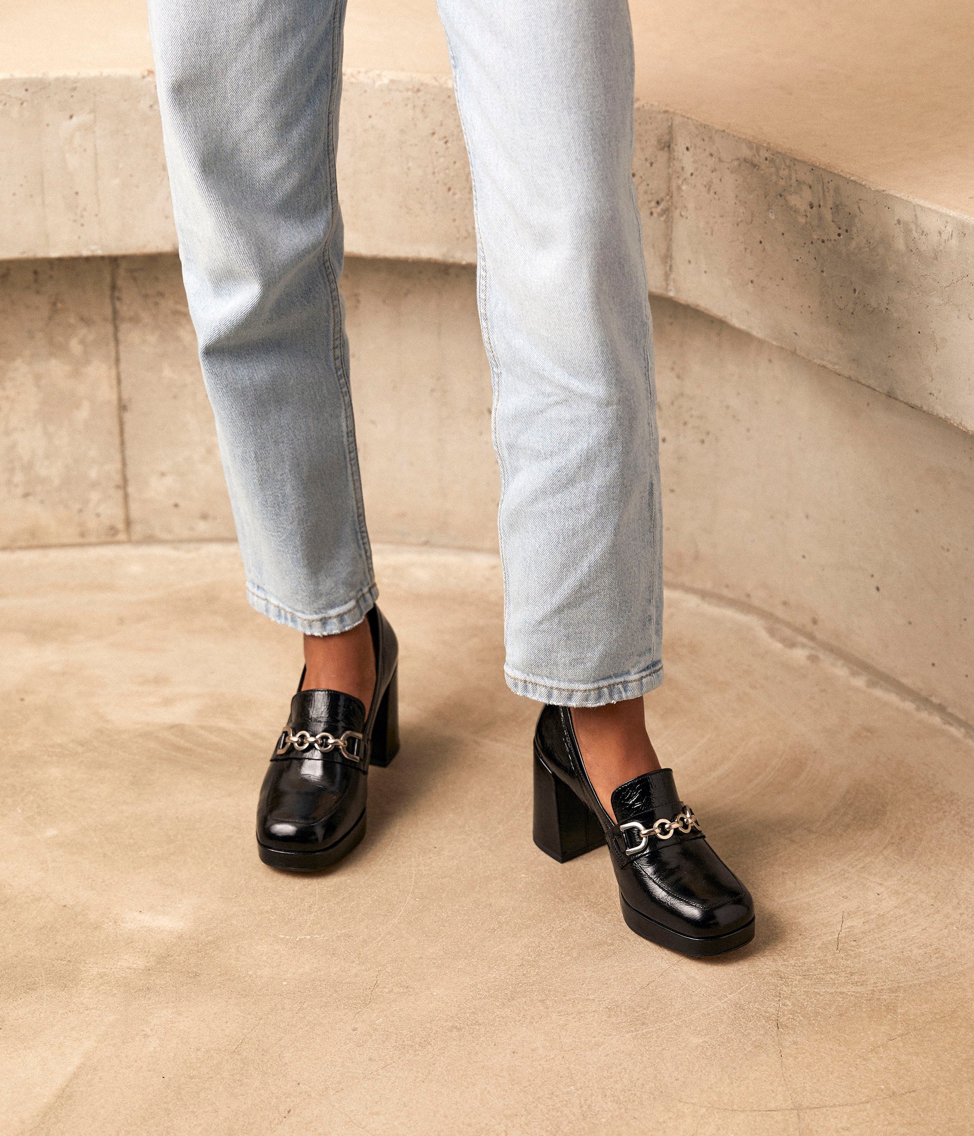 Mocassins noirs mors Crysta