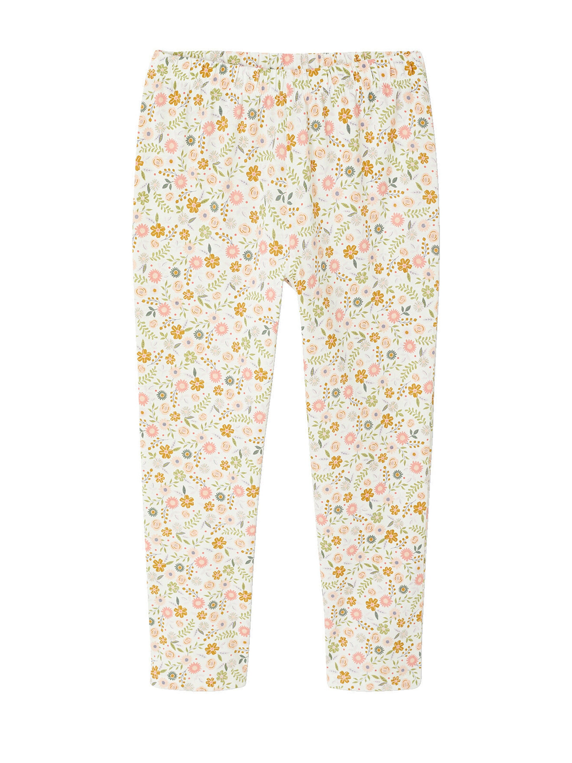 Vertbaudet 2er-Pack Mädchen Schlafanzüge FLOWER POWER, lang & kurz, Recycling-Baumwolle hellblau