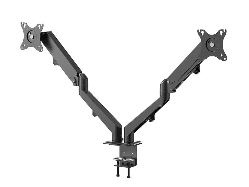 NEOMOUNTS Tischhalterung DS70-700BL2 bis 7 kg – Schwarz Full-Motion-Tischhalterung für 17-27