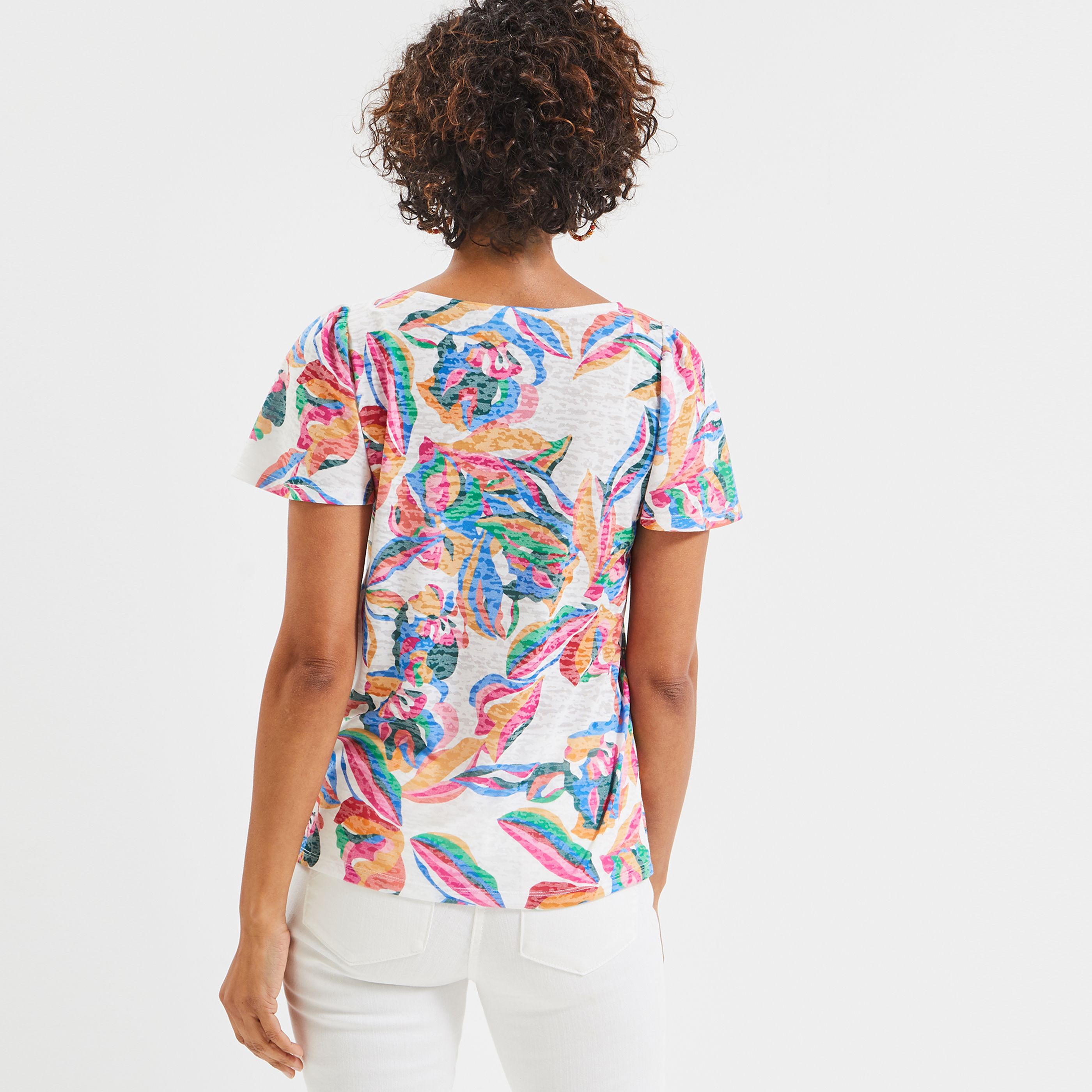 T-shirt imprimé femme - BLANC CASSE