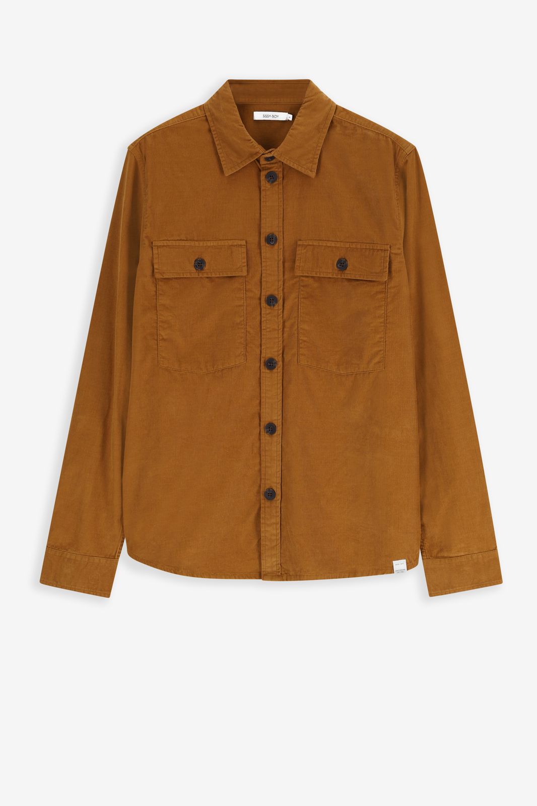 Bruin corduroy overhemd