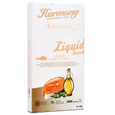 Harmony Cat Monoprotein Liquid Snack Lachs 5x14g