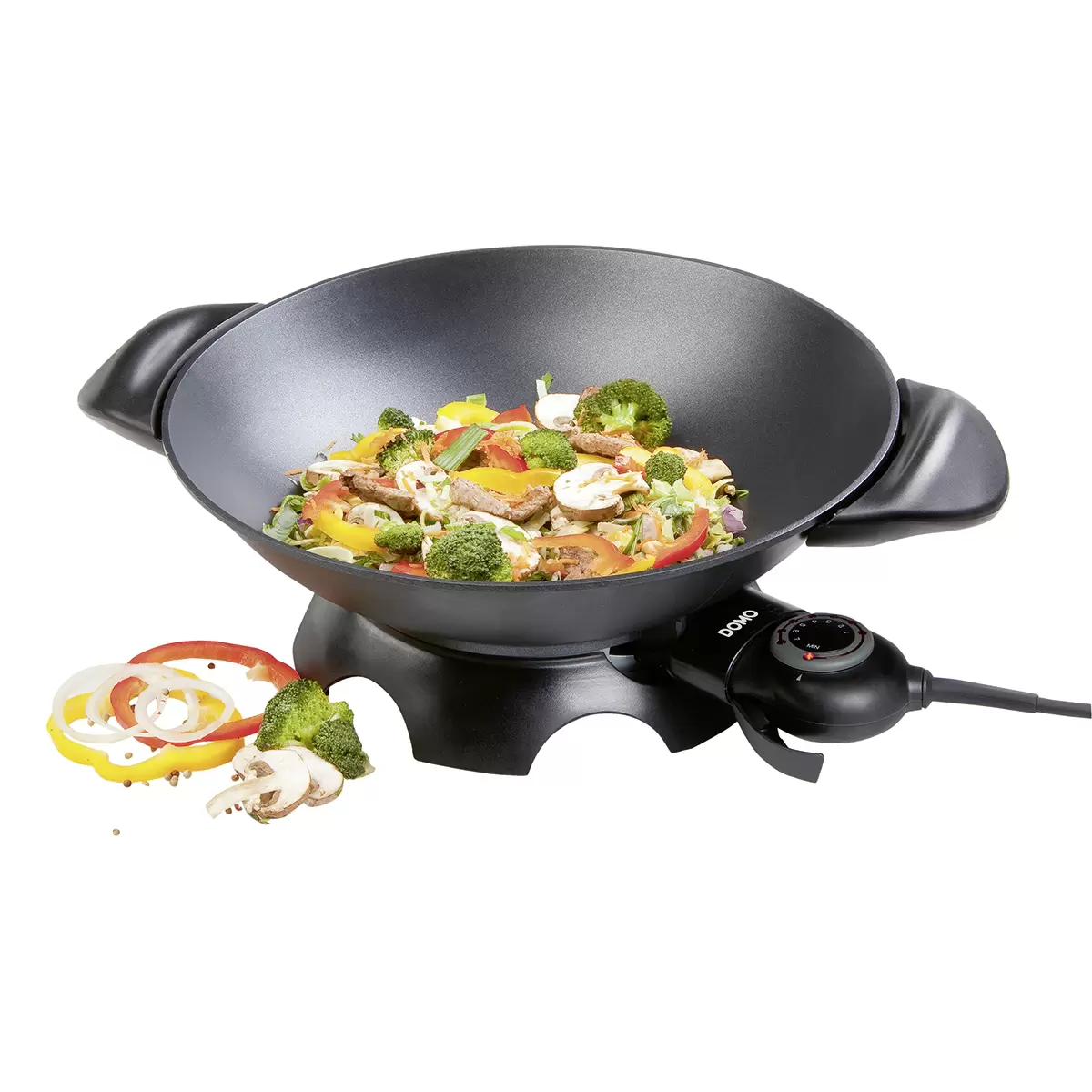 Elektrischer Wok 5 Liter Domo Schwarz