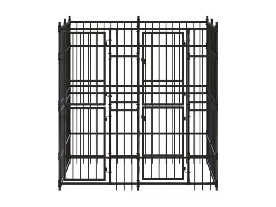 Chenil cage enclos pac noire 192 x 192 x 200 cm 02_0041830