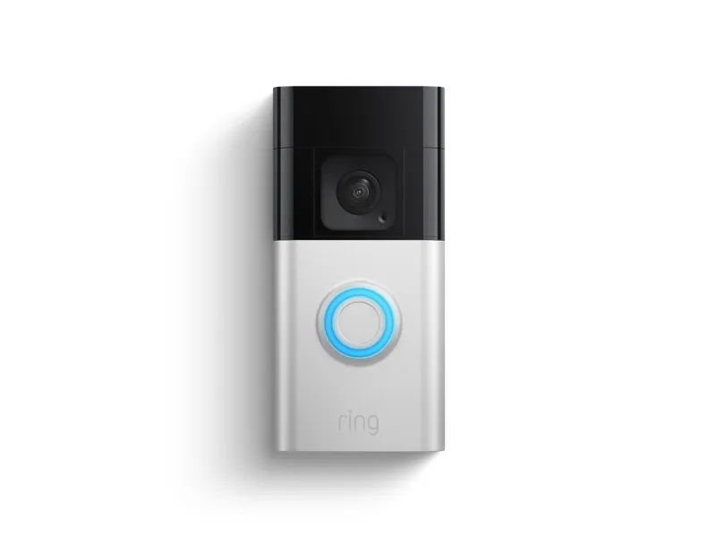 Ring Video Doorbell Plus - Smart dørklokke - med kamera - trådløs - 802.11b/g/n - 2.4 Ghz - satinnikkel