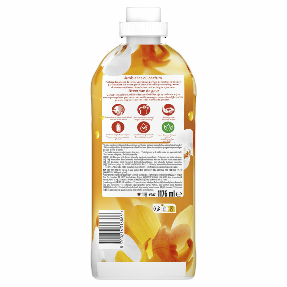 8x Lenor Wasverzachter Amber & Orchidee 56 Wasbeurten1176 ml