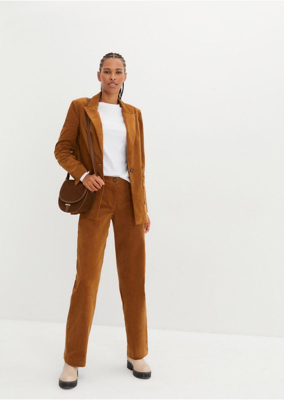 Blazer en velours côtelé avec poches plaquées