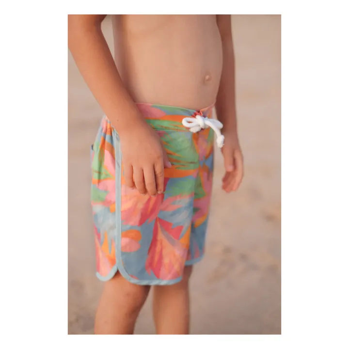 Louise Misha Short de Bain Nylon Recyclé Feuilles Aderi | Orange